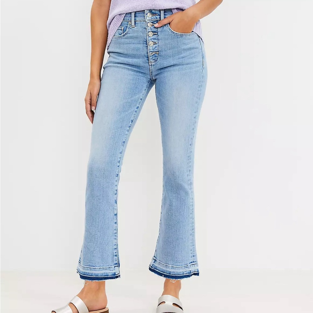 Loft High Rise Kick Crop Jeans